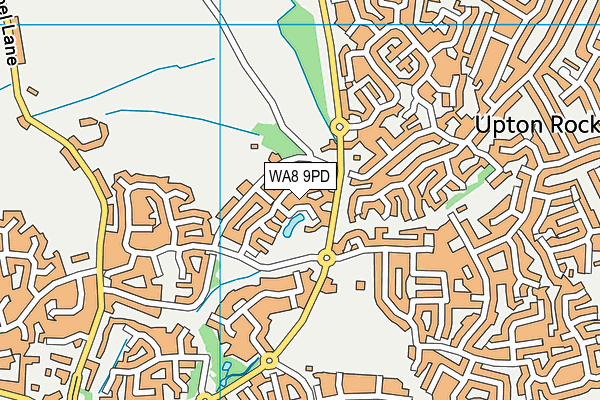 WA8 9PD map - OS VectorMap District (Ordnance Survey)