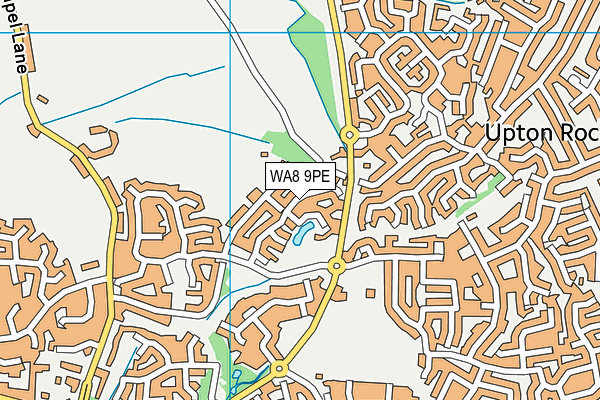WA8 9PE map - OS VectorMap District (Ordnance Survey)