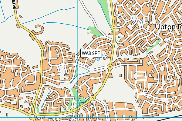 WA8 9PF map - OS VectorMap District (Ordnance Survey)