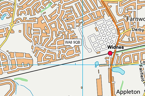 WA8 9QB map - OS VectorMap District (Ordnance Survey)