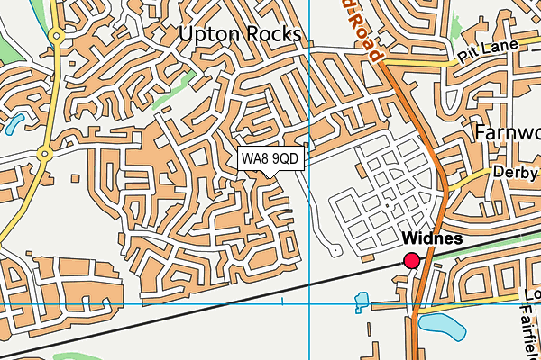 WA8 9QD map - OS VectorMap District (Ordnance Survey)