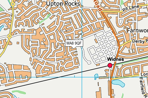 WA8 9QF map - OS VectorMap District (Ordnance Survey)