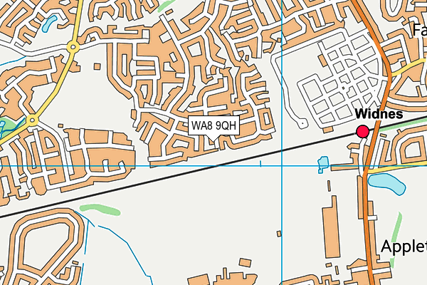 WA8 9QH map - OS VectorMap District (Ordnance Survey)