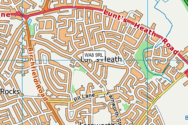 WA8 9RL map - OS VectorMap District (Ordnance Survey)
