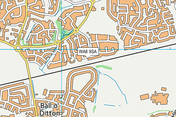 WA8 9SA map - OS VectorMap District (Ordnance Survey)