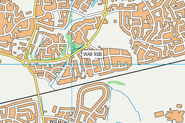 WA8 9SB map - OS VectorMap District (Ordnance Survey)