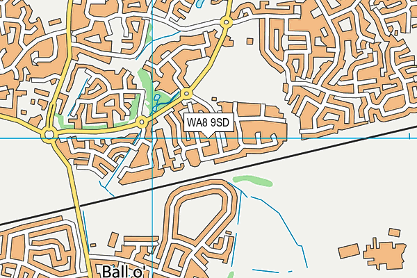 WA8 9SD map - OS VectorMap District (Ordnance Survey)