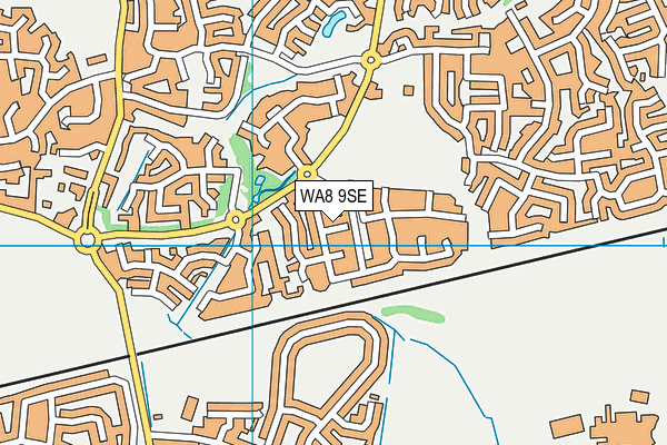 WA8 9SE map - OS VectorMap District (Ordnance Survey)