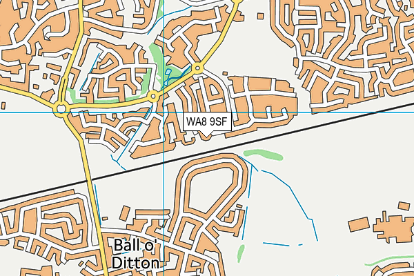 WA8 9SF map - OS VectorMap District (Ordnance Survey)