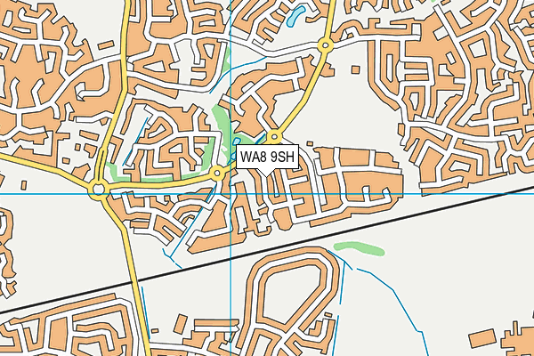 WA8 9SH map - OS VectorMap District (Ordnance Survey)
