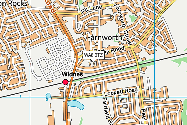 WA8 9TZ map - OS VectorMap District (Ordnance Survey)