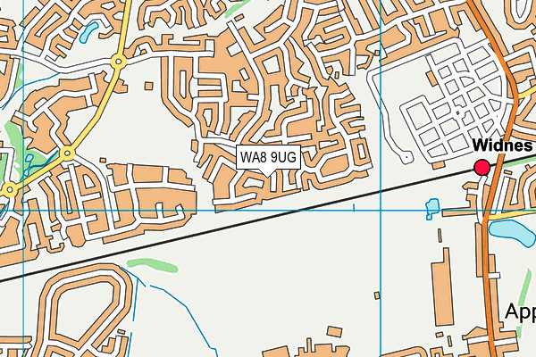WA8 9UG map - OS VectorMap District (Ordnance Survey)