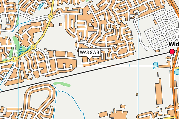 WA8 9WB map - OS VectorMap District (Ordnance Survey)