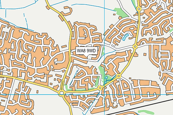 WA8 9WD map - OS VectorMap District (Ordnance Survey)