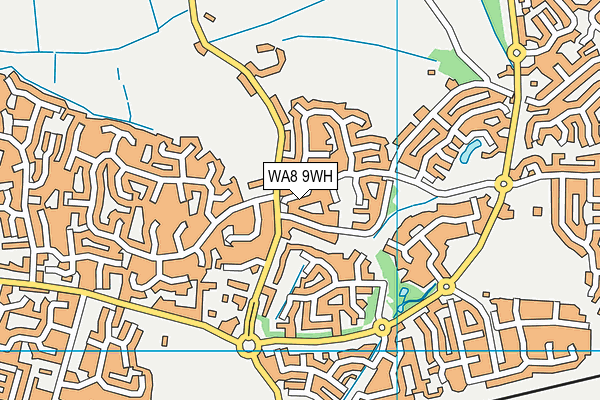 WA8 9WH map - OS VectorMap District (Ordnance Survey)