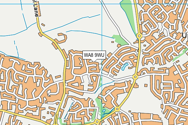 WA8 9WU map - OS VectorMap District (Ordnance Survey)