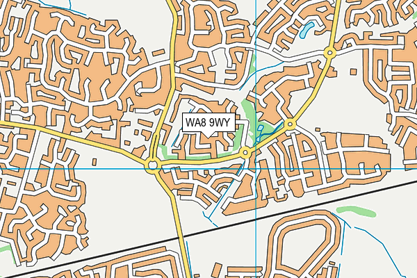 WA8 9WY map - OS VectorMap District (Ordnance Survey)
