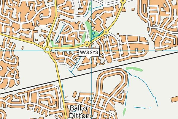 WA8 9YS map - OS VectorMap District (Ordnance Survey)