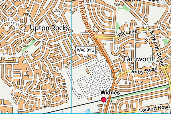 WA8 9YU map - OS VectorMap District (Ordnance Survey)