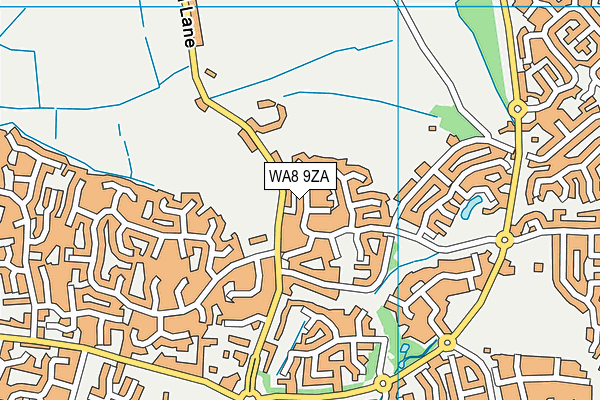 WA8 9ZA map - OS VectorMap District (Ordnance Survey)