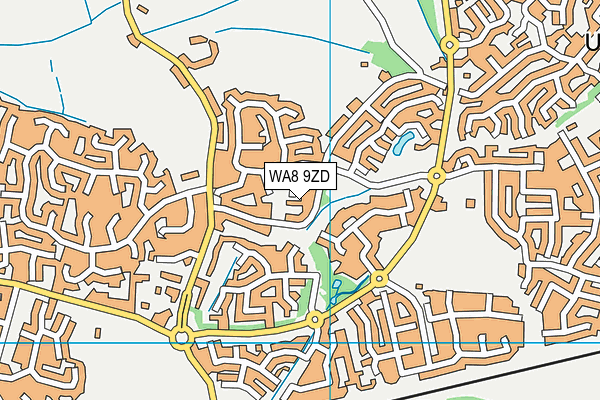 WA8 9ZD map - OS VectorMap District (Ordnance Survey)