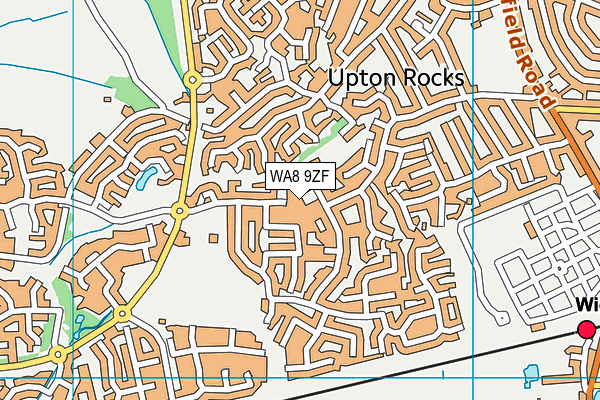 WA8 9ZF map - OS VectorMap District (Ordnance Survey)