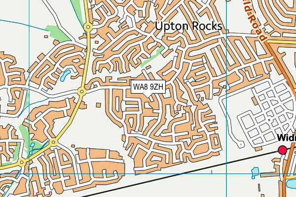 WA8 9ZH map - OS VectorMap District (Ordnance Survey)