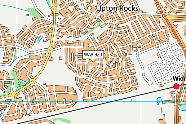 WA8 9ZJ map - OS VectorMap District (Ordnance Survey)