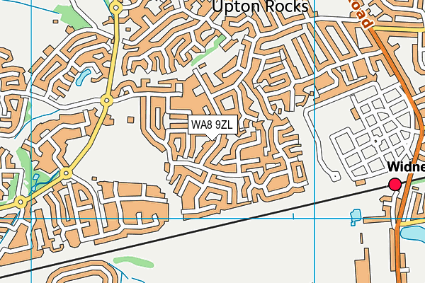 WA8 9ZL map - OS VectorMap District (Ordnance Survey)
