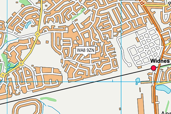 WA8 9ZN map - OS VectorMap District (Ordnance Survey)