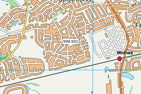 WA8 9ZQ map - OS VectorMap District (Ordnance Survey)