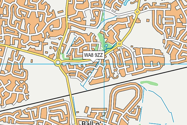 WA8 9ZZ map - OS VectorMap District (Ordnance Survey)