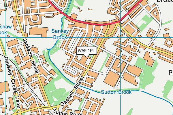 Allanson Street Primary School map (WA9 1PL) - OS VectorMap District (Ordnance Survey)