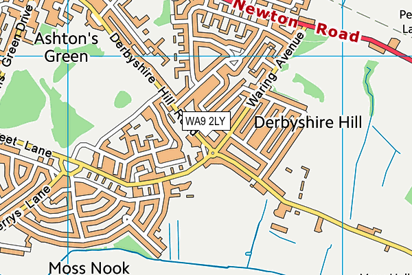 WA9 2LY map - OS VectorMap District (Ordnance Survey)