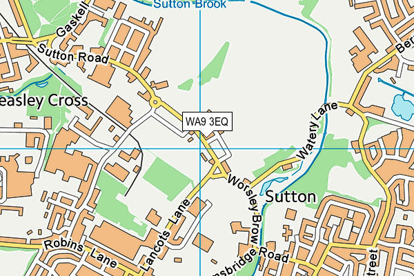 WA9 3EQ map - OS VectorMap District (Ordnance Survey)