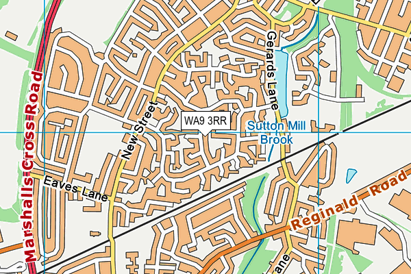 WA9 3RR map - OS VectorMap District (Ordnance Survey)
