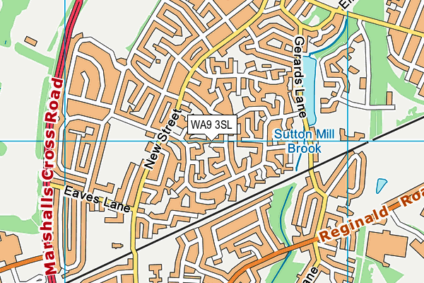 WA9 3SL map - OS VectorMap District (Ordnance Survey)