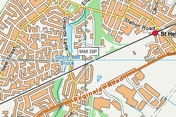 WA9 3SP map - OS VectorMap District (Ordnance Survey)