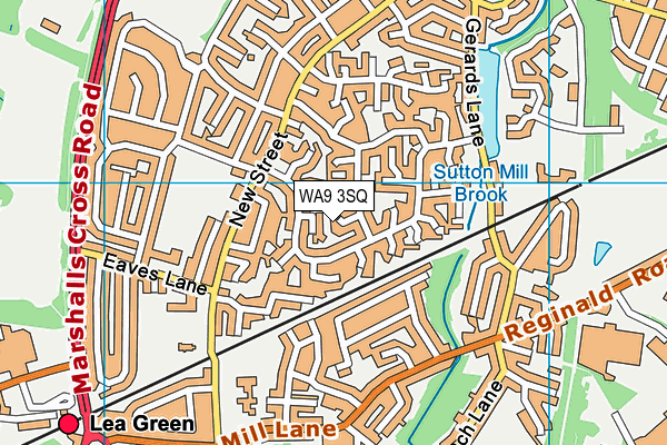 WA9 3SQ map - OS VectorMap District (Ordnance Survey)