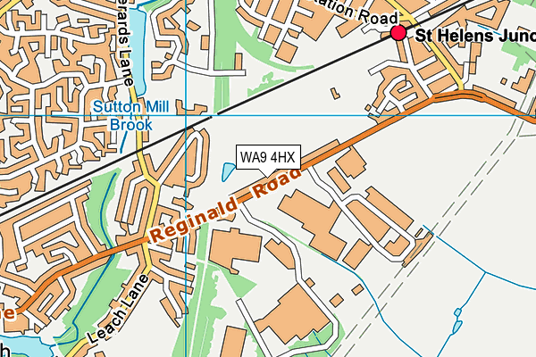 WA9 4HX map - OS VectorMap District (Ordnance Survey)