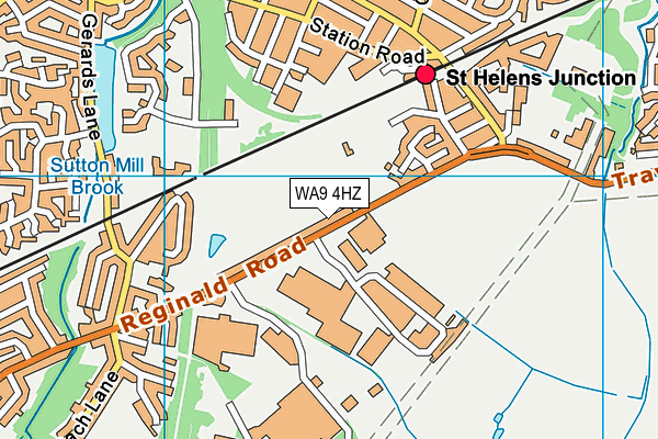 WA9 4HZ map - OS VectorMap District (Ordnance Survey)