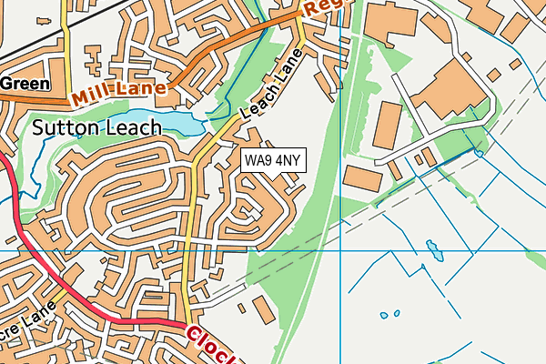 WA9 4NY map - OS VectorMap District (Ordnance Survey)