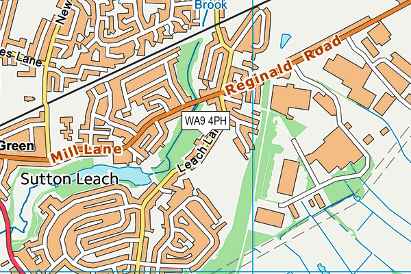 WA9 4PH map - OS VectorMap District (Ordnance Survey)