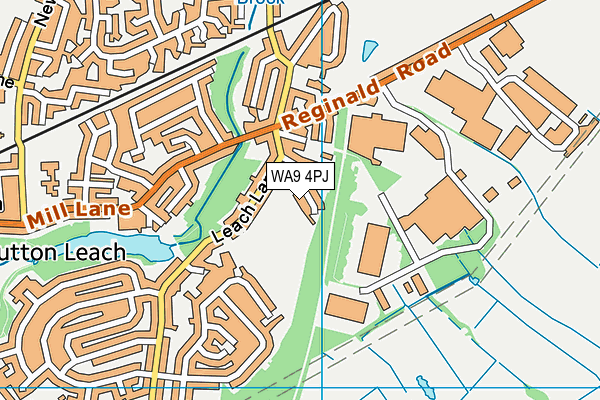 Sidac Sports (Closed) map (WA9 4PJ) - OS VectorMap District (Ordnance Survey)
