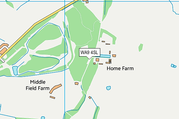 WA9 4SL map - OS VectorMap District (Ordnance Survey)