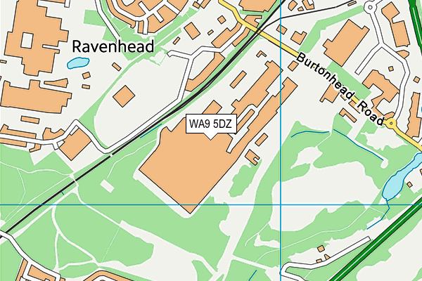 WA9 5DZ map - OS VectorMap District (Ordnance Survey)