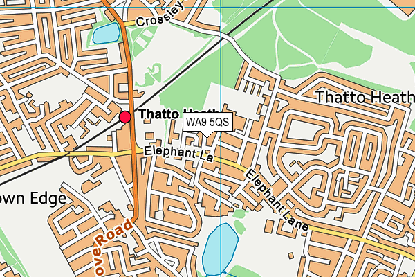 WA9 5QS map - OS VectorMap District (Ordnance Survey)