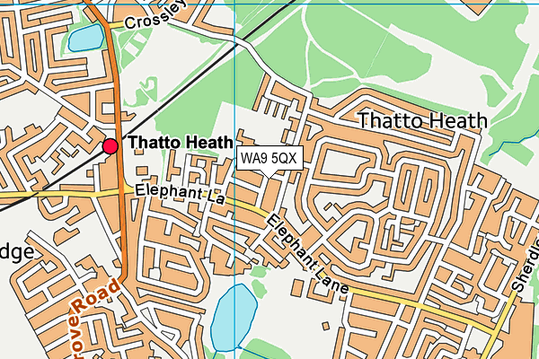 Thatto Heath Community Primary School map (WA9 5QX) - OS VectorMap District (Ordnance Survey)