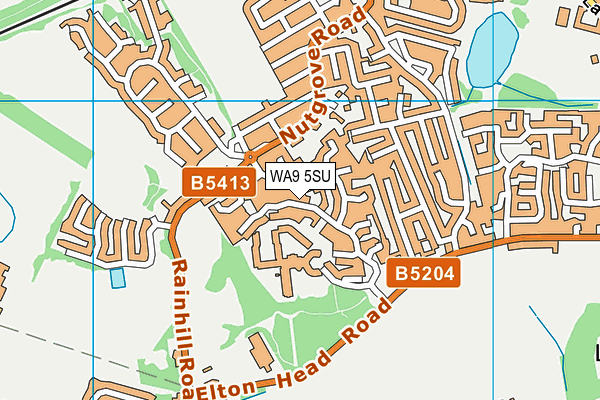 WA9 5SU map - OS VectorMap District (Ordnance Survey)