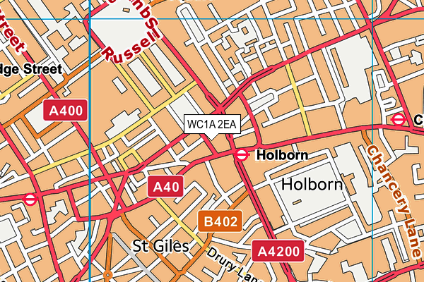 WC1A 2EA map - OS VectorMap District (Ordnance Survey)